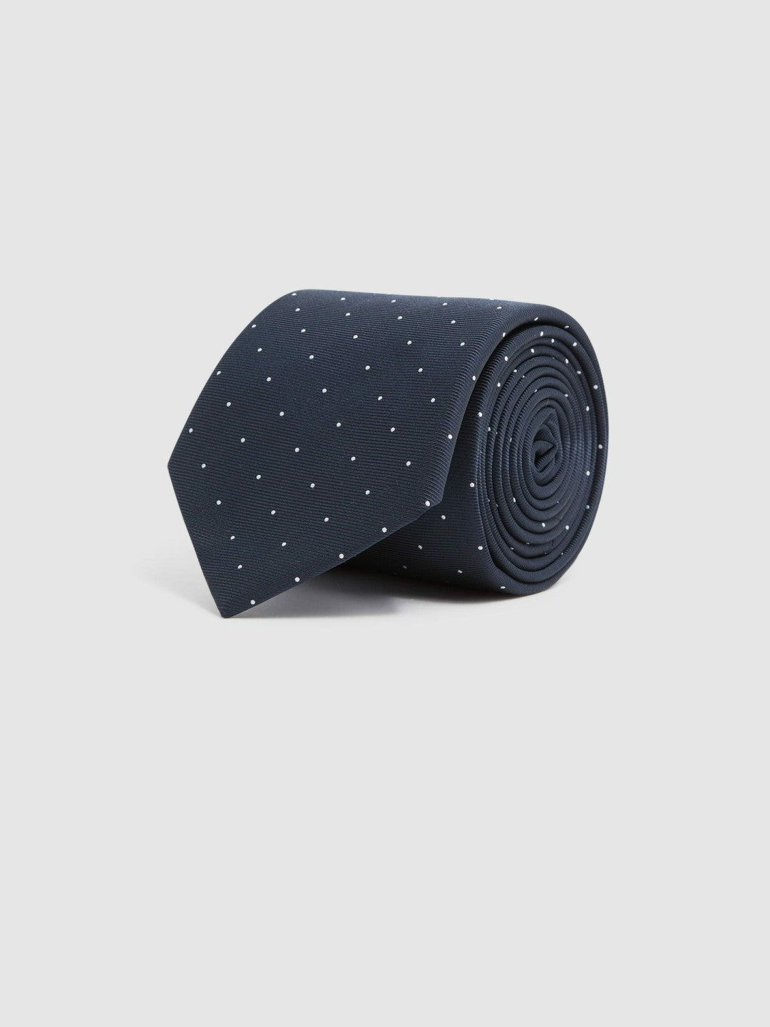 Reiss Affordable - Polka Dot Silk Tie in Navy
