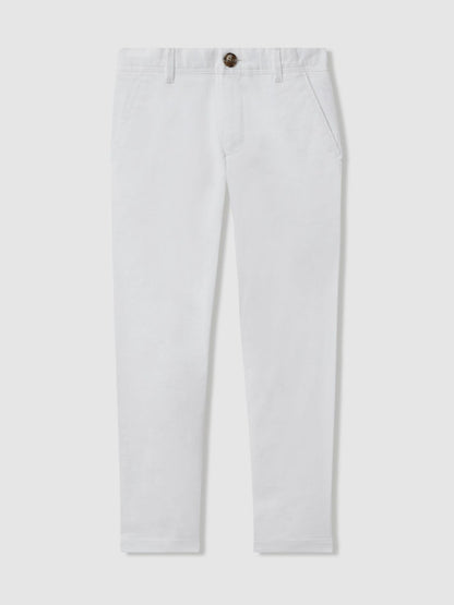 Reiss Best Seller - 13-14 yrs Slim Fit Casual Chinos in White