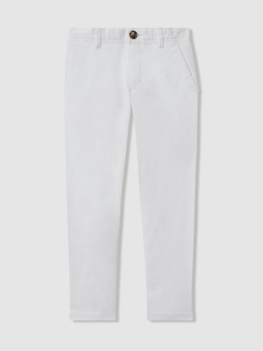 Reiss Best Seller - 13-14 yrs Slim Fit Casual Chinos in White
