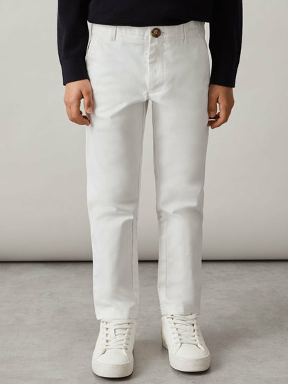 Reiss Best Seller - 13-14 yrs Slim Fit Casual Chinos in White