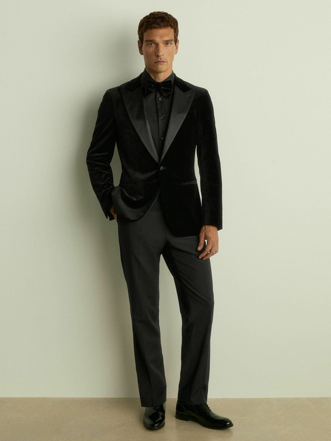 Reiss Affordable - Slim Fit Cotton Dinner Shirt in Black