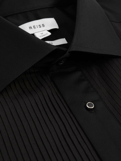 Reiss Affordable - Slim Fit Cotton Dinner Shirt in Black