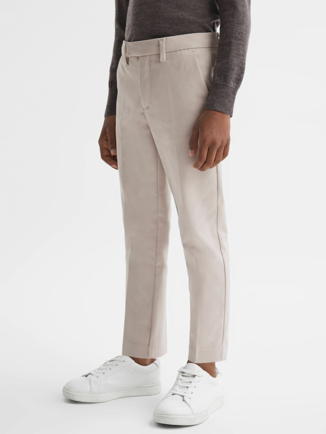 Reiss Popular Choice - 9-14 yrs Slim Fit Tapered Chinos in Stone