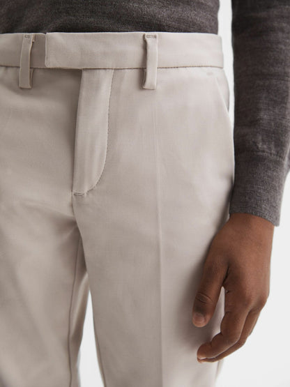 Reiss Popular Choice - 9-14 yrs Slim Fit Tapered Chinos in Stone