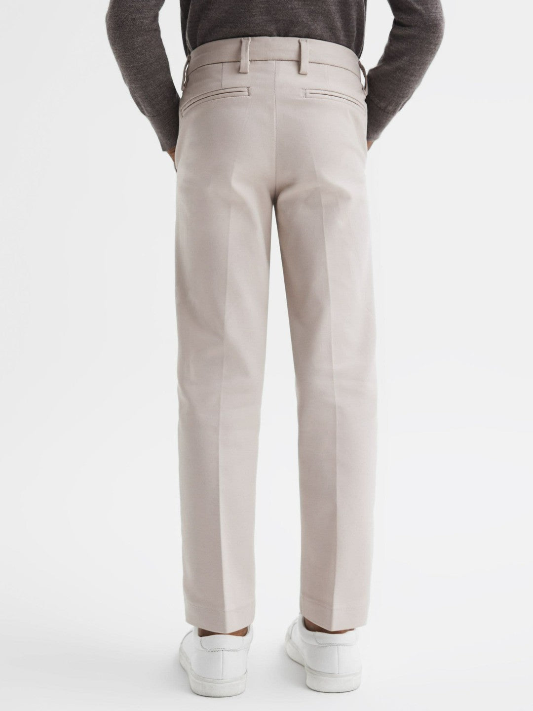 Reiss Popular Choice - 9-14 yrs Slim Fit Tapered Chinos in Stone