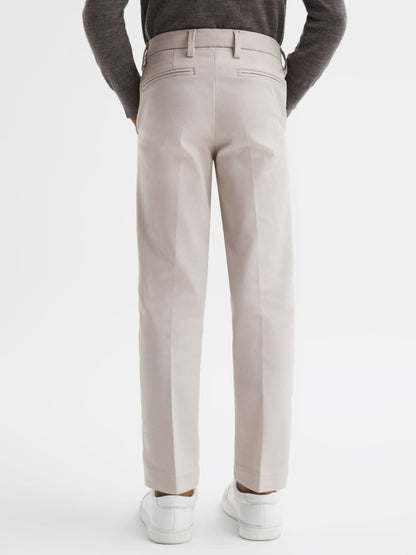 Reiss Popular Choice - 9-14 yrs Slim Fit Tapered Chinos in Stone