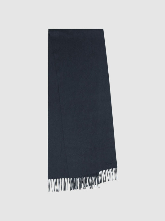 Reiss Value - Wool and Cashmere Scarf in Airforce Blue