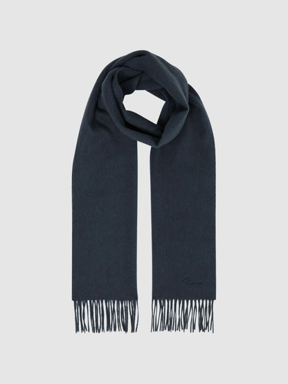 Reiss Value - Wool and Cashmere Scarf in Airforce Blue