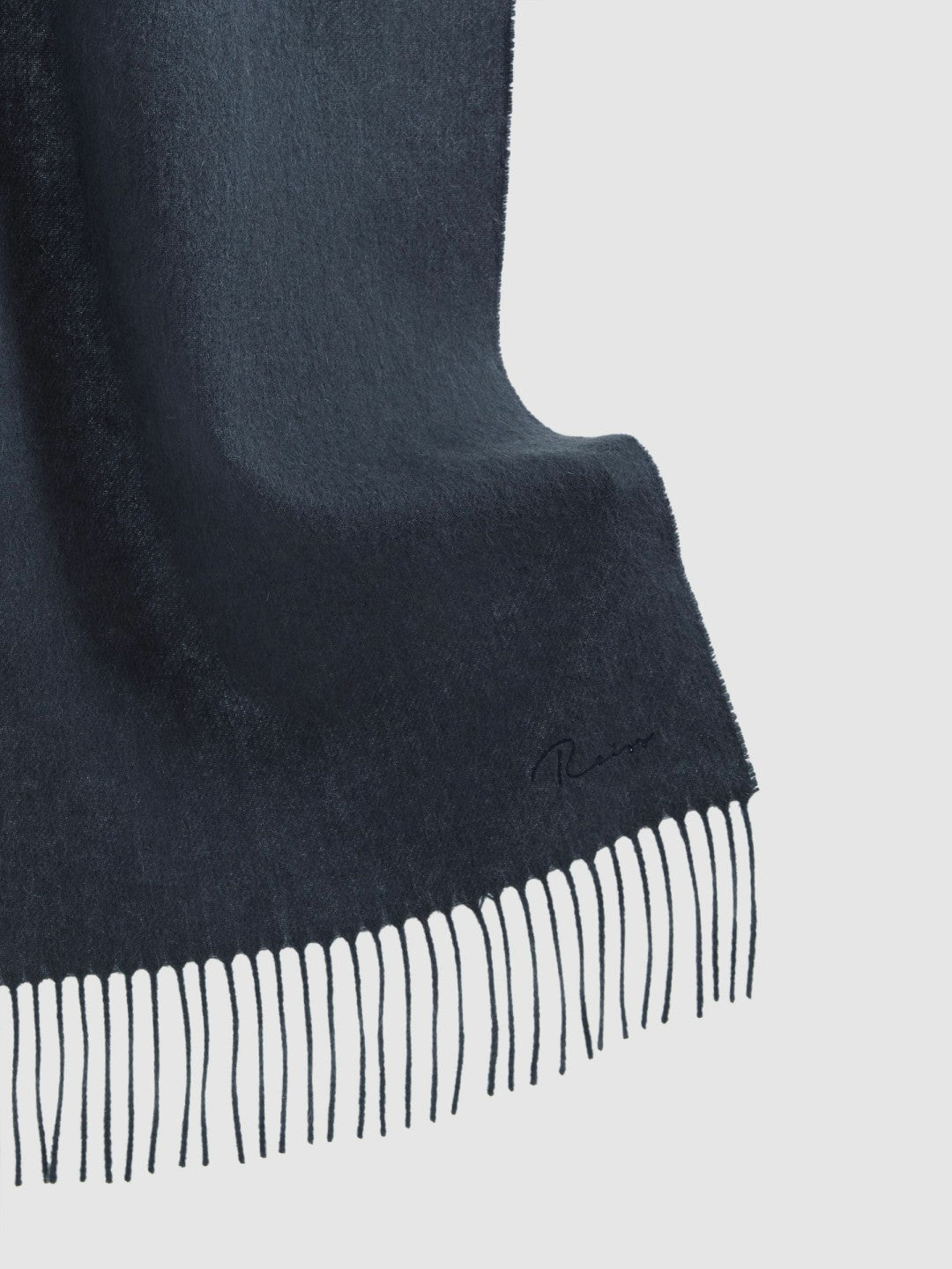 Reiss Value - Wool and Cashmere Scarf in Airforce Blue
