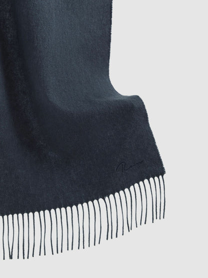 Reiss Value - Wool and Cashmere Scarf in Airforce Blue