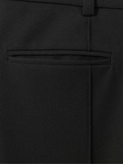 Reiss Petite High Rise Flared Trousers in Black