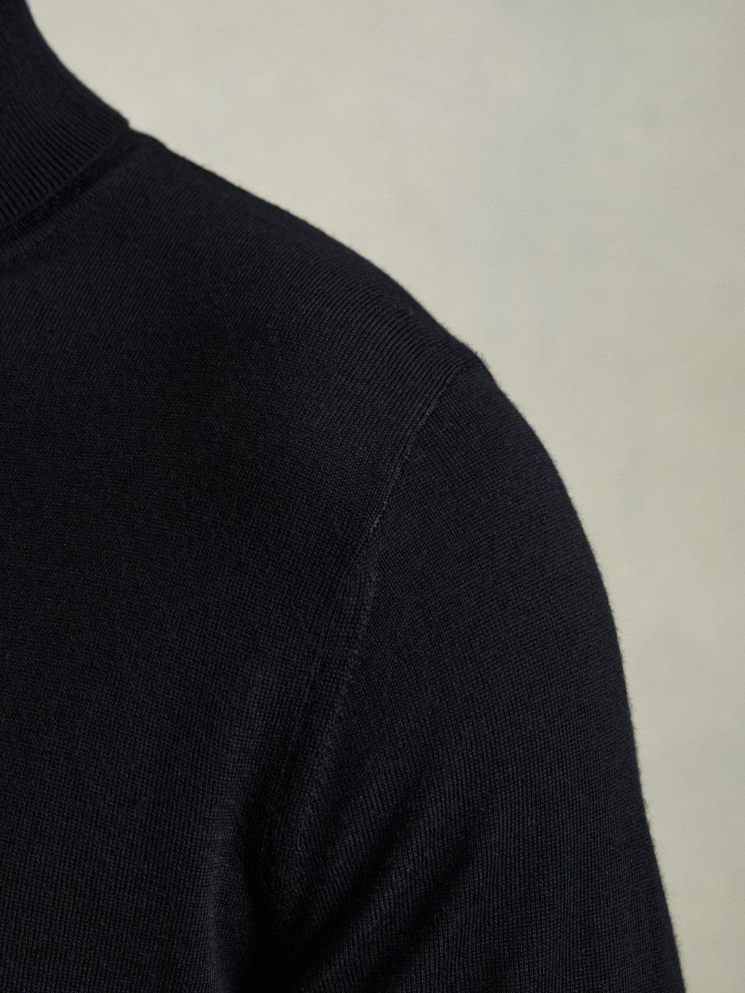 Reiss Value - Slim Fit Merino Wool Roll Neck Jumper in Navy