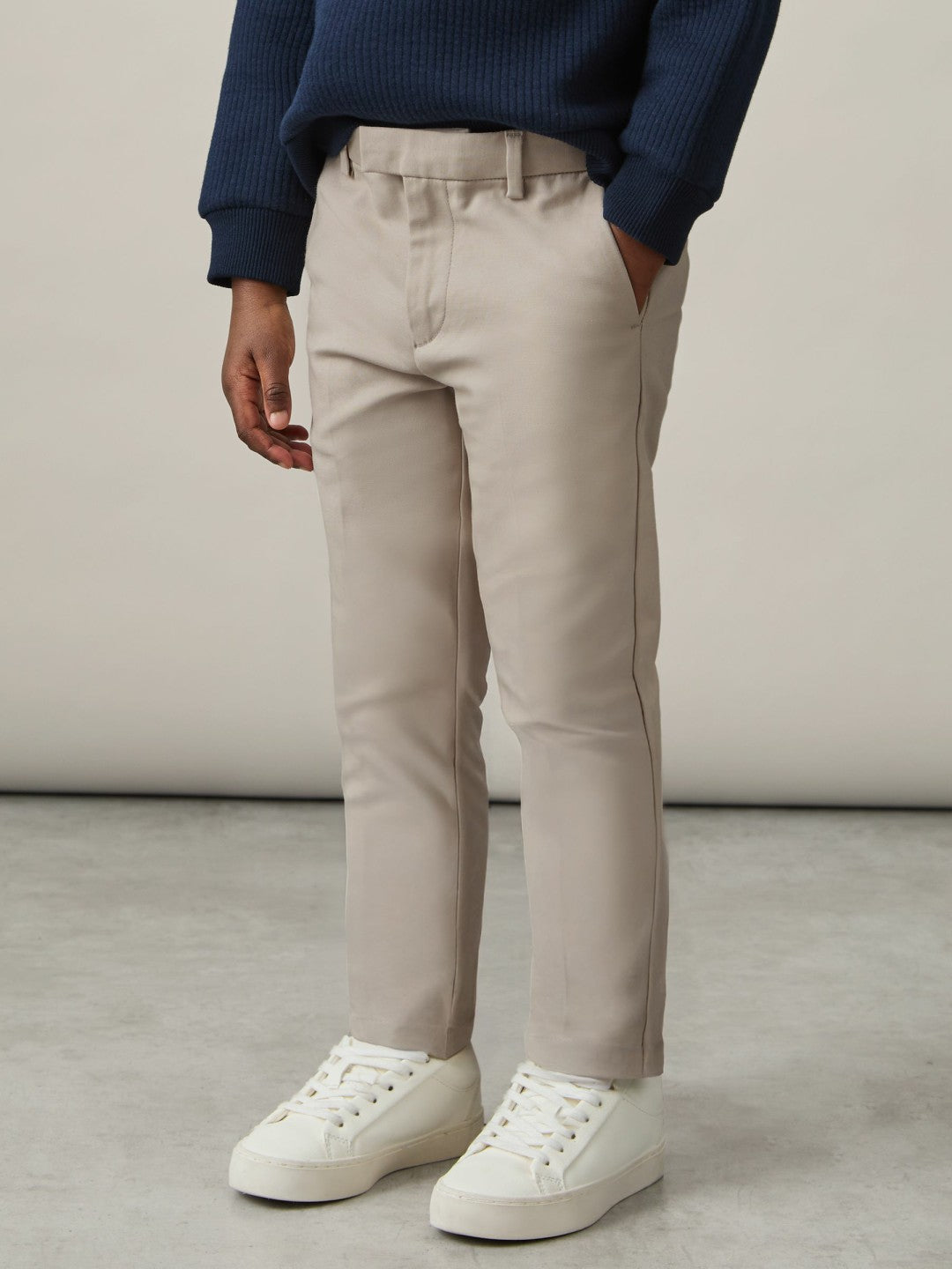 Reiss 9-13 yrs Slim Fit Tapered Chinos in Stone