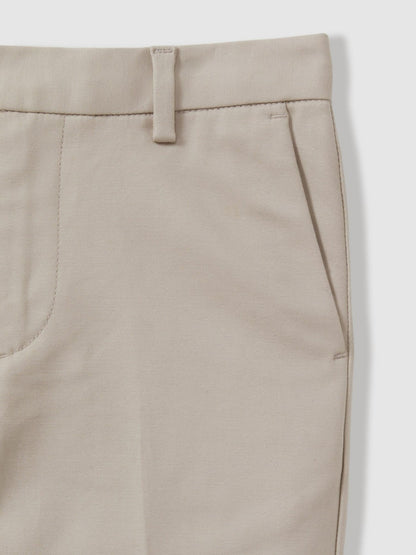 Reiss 9-13 yrs Slim Fit Tapered Chinos in Stone