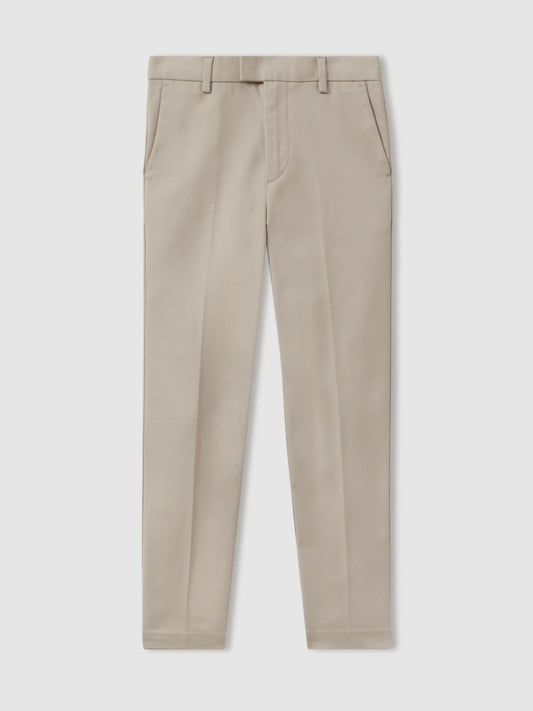 Reiss Affordable - 13-14 yrs Slim Fit Tapered Chinos in Stone