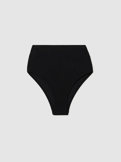 Reiss High Rise Bikini Bottoms in Black