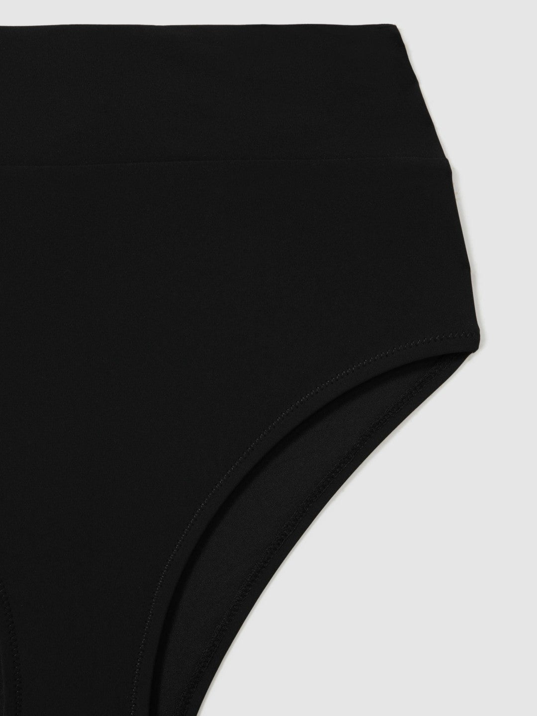 Reiss High Rise Bikini Bottoms in Black