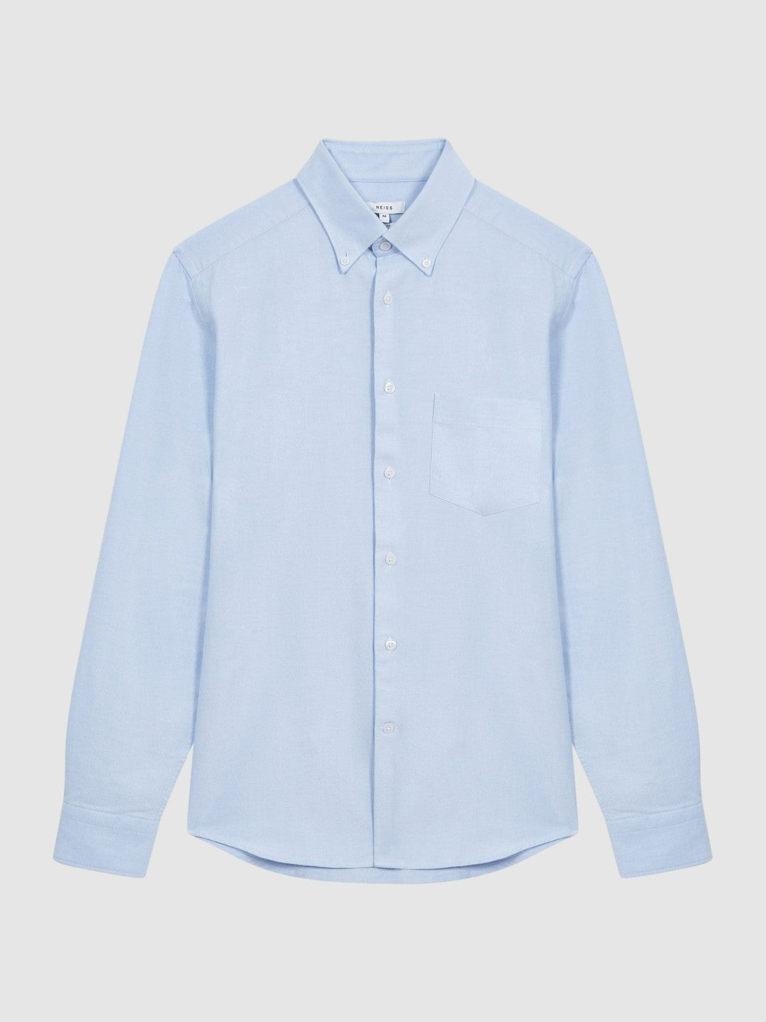 Reiss Popular Choice - Soft Wash Button Down Oxford Shirt in Soft Blue