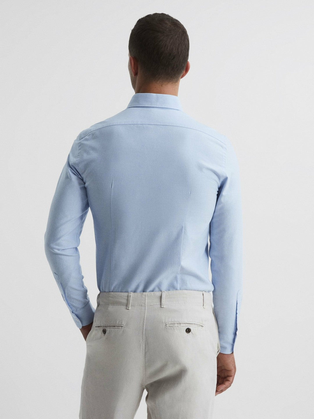 Reiss Popular Choice - Soft Wash Button Down Oxford Shirt in Soft Blue