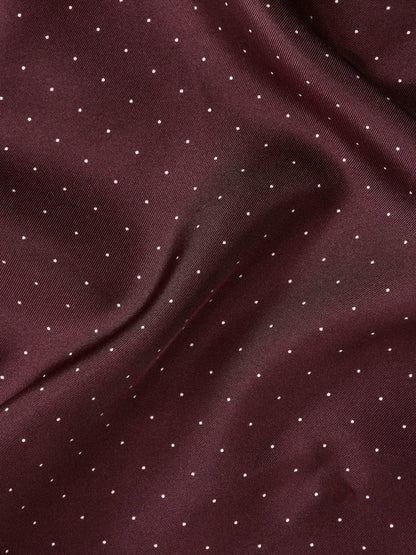 Reiss Popular Choice - Polka Dot Silk Pocket Square in Burgundy
