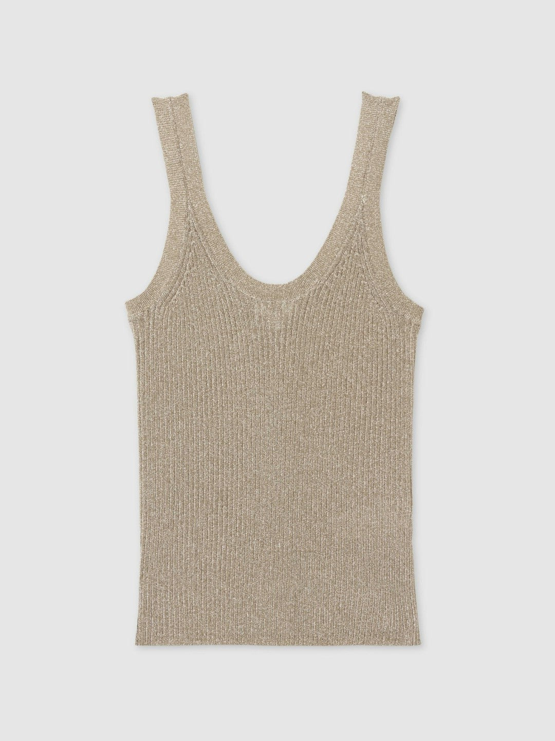 Reiss Best Seller - Metallic Vest Top in Gold