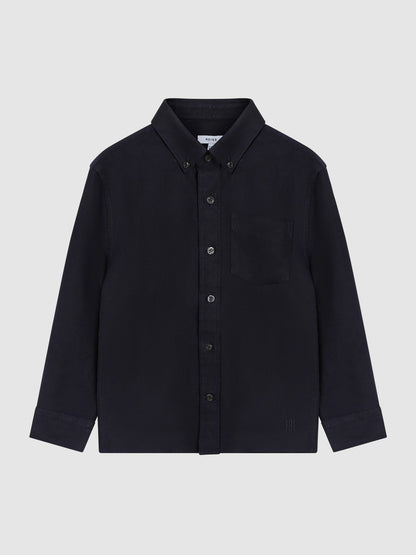 Reiss Best Seller - Junior Button Down Oxford Shirt in Navy