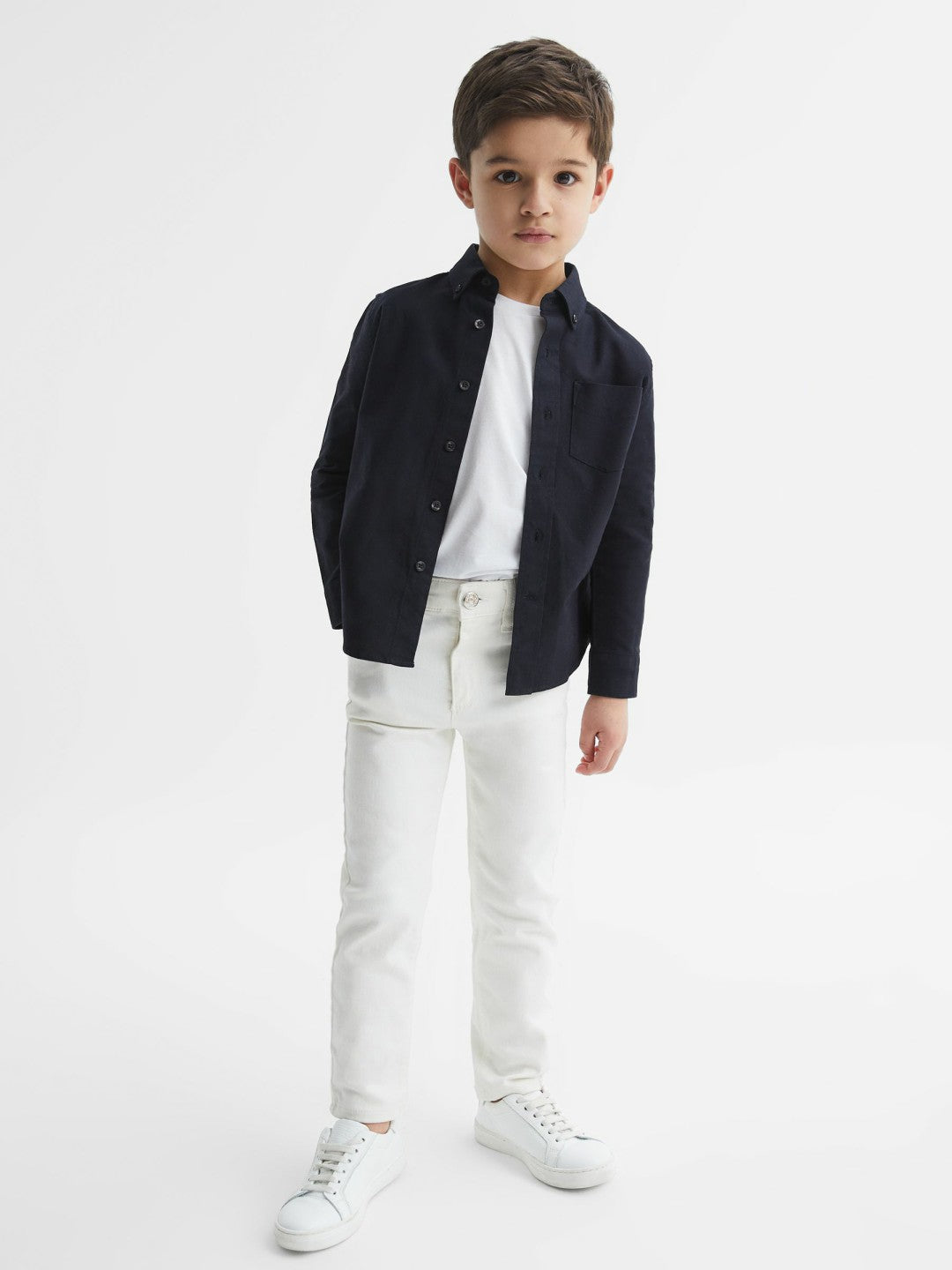 Reiss Best Seller - Junior Button Down Oxford Shirt in Navy