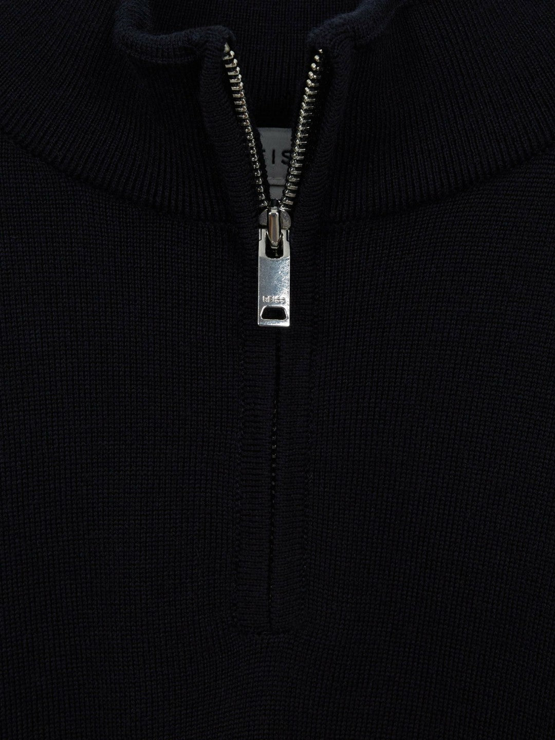 Reiss Featured - 4-9 yrs Merino Wool Zip-Neck Jumper in Navy