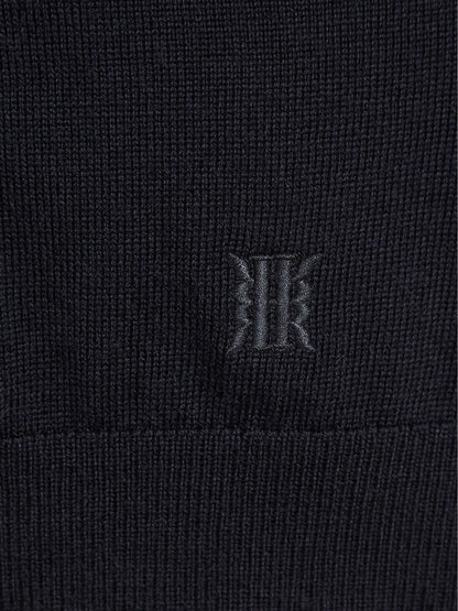 Reiss Featured - 4-9 yrs Merino Wool Zip-Neck Jumper in Navy