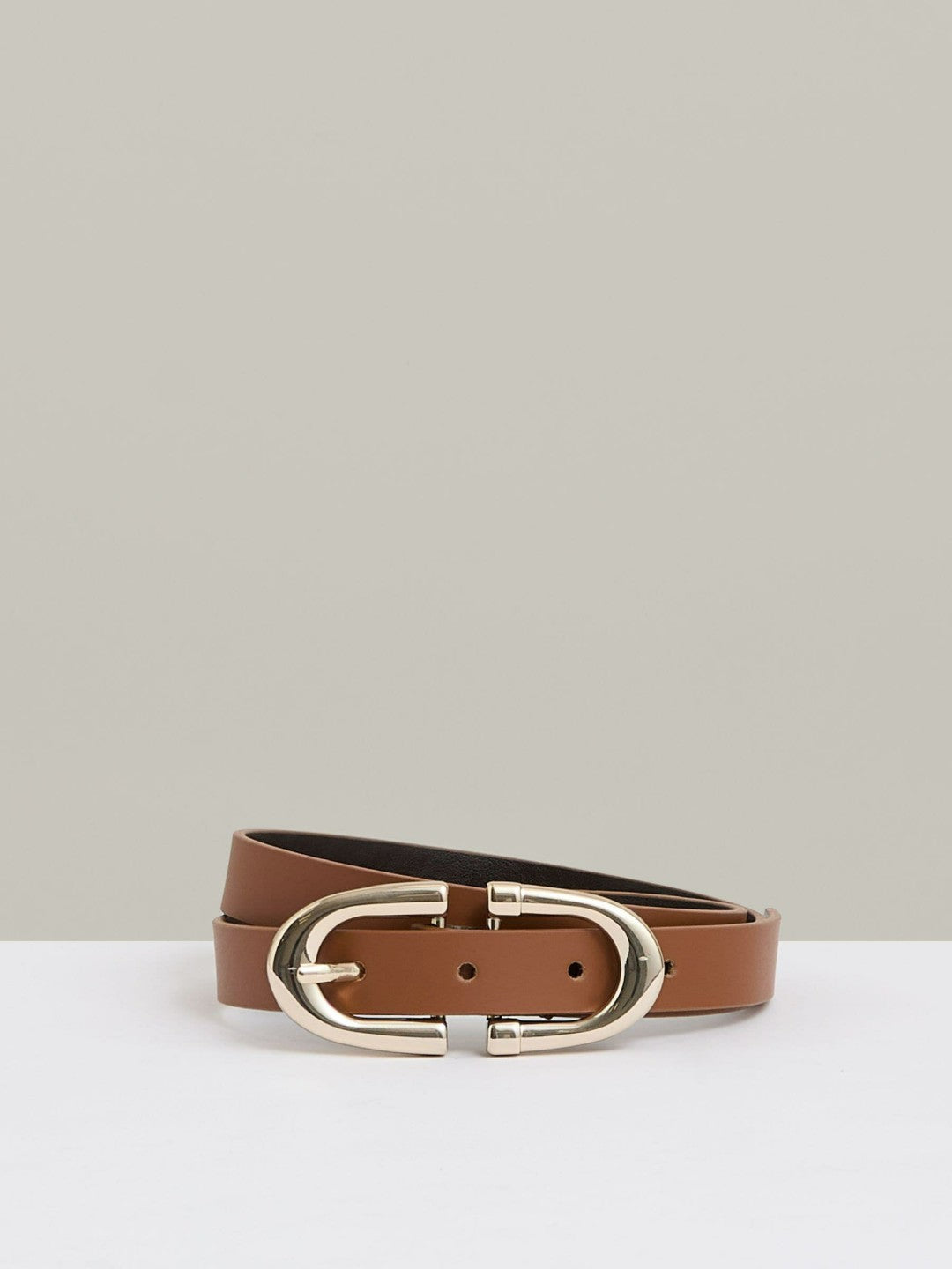 Reiss Affordable - Horseshoe Belt in Tan