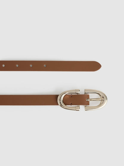 Reiss Affordable - Horseshoe Belt in Tan