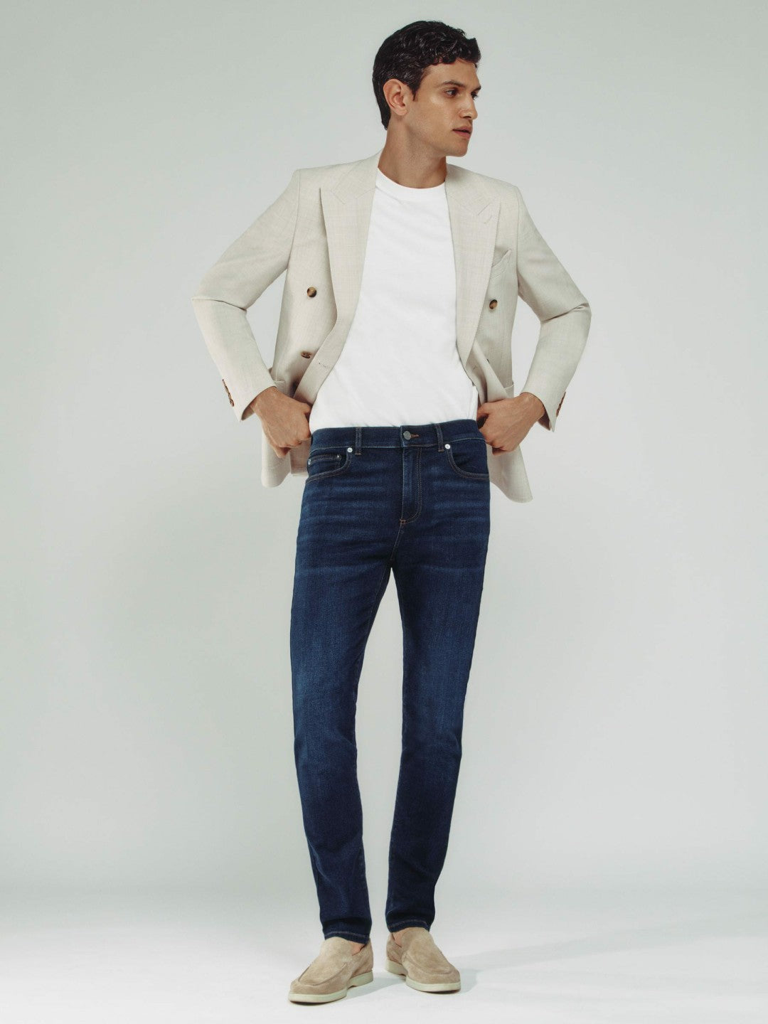 Reiss Deal - Skinny-Fit Jeans in Washed Dark Indigo