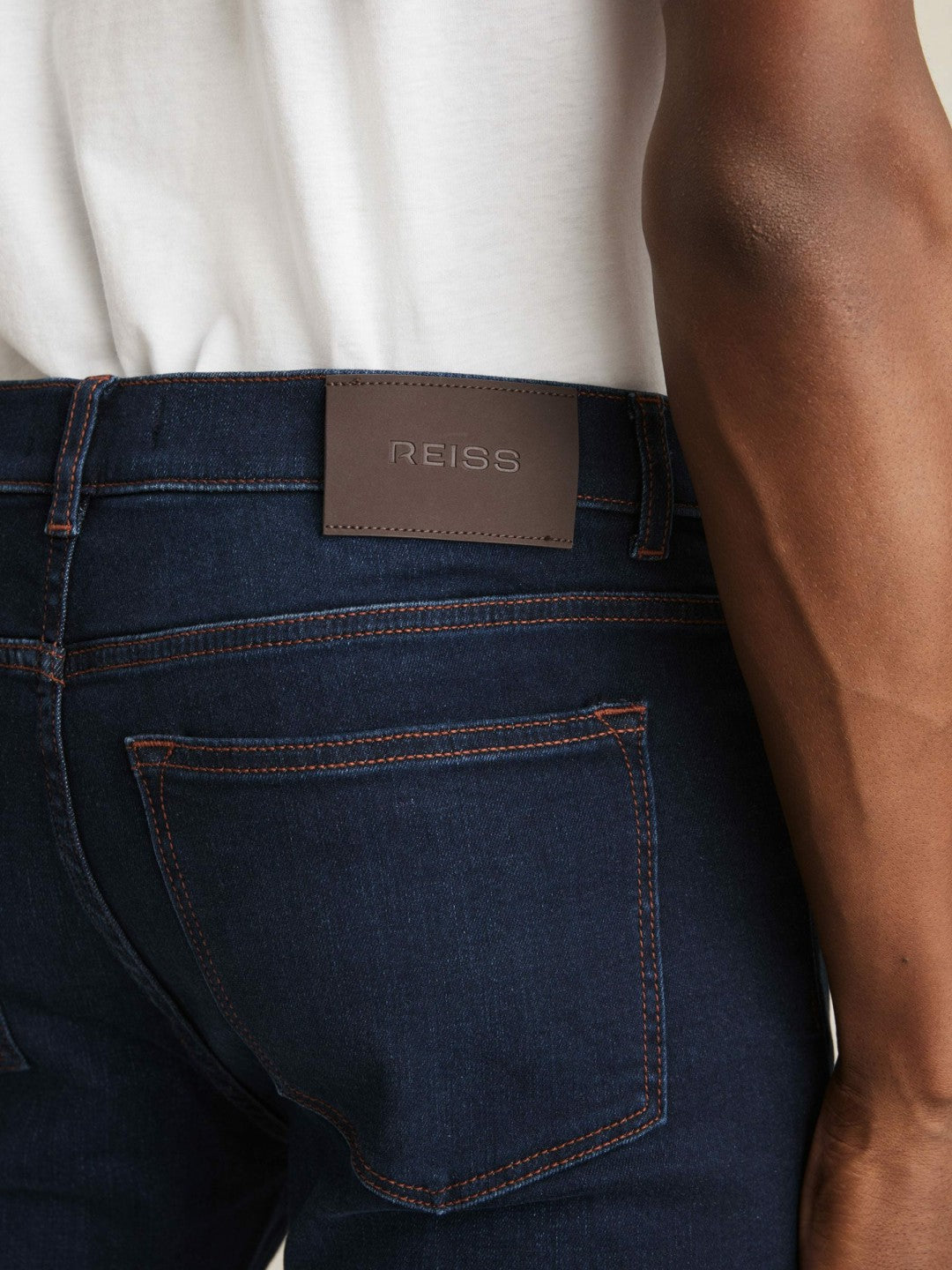 Reiss Deal - Skinny-Fit Jeans in Washed Dark Indigo