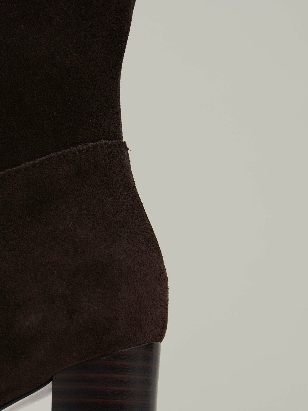 Reiss Popular Choice - Block Heel Knee High Boots in Chocolate