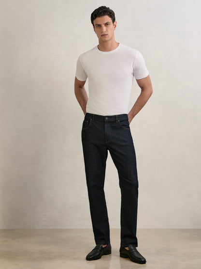 Reiss Popular Choice - Straight-Leg Jeans in Raw Indigo