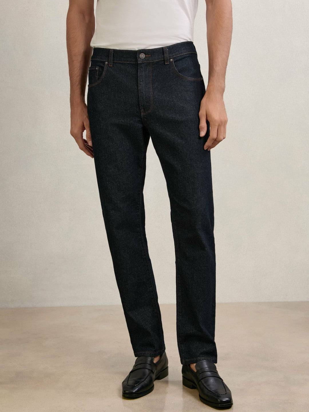 Reiss Popular Choice - Straight-Leg Jeans in Raw Indigo