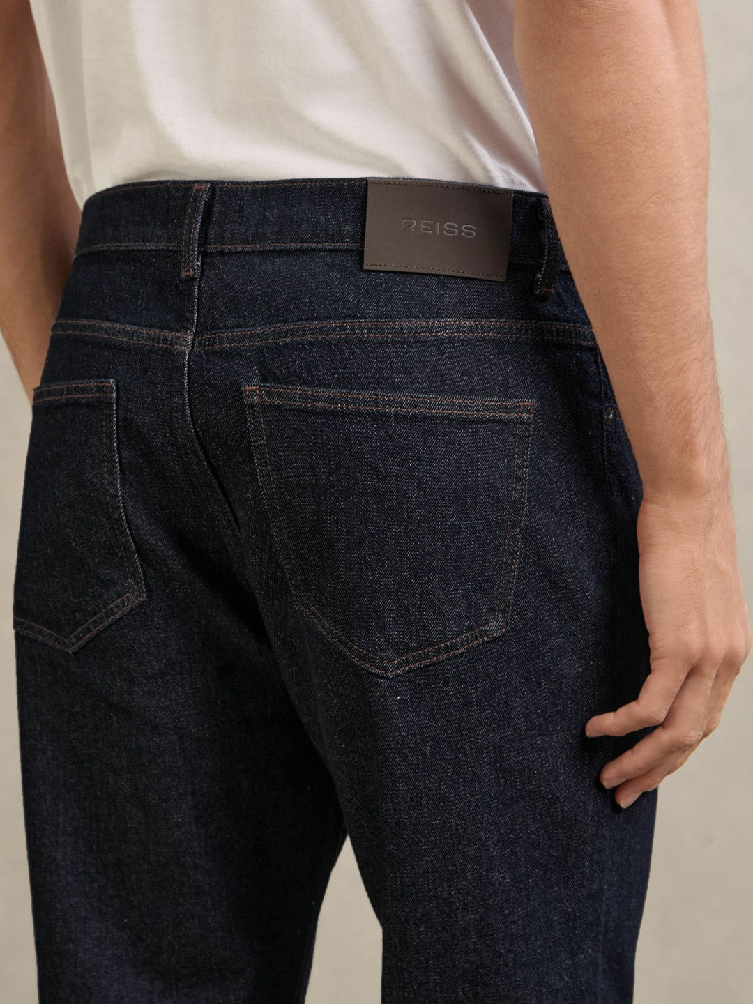Reiss Popular Choice - Straight-Leg Jeans in Raw Indigo
