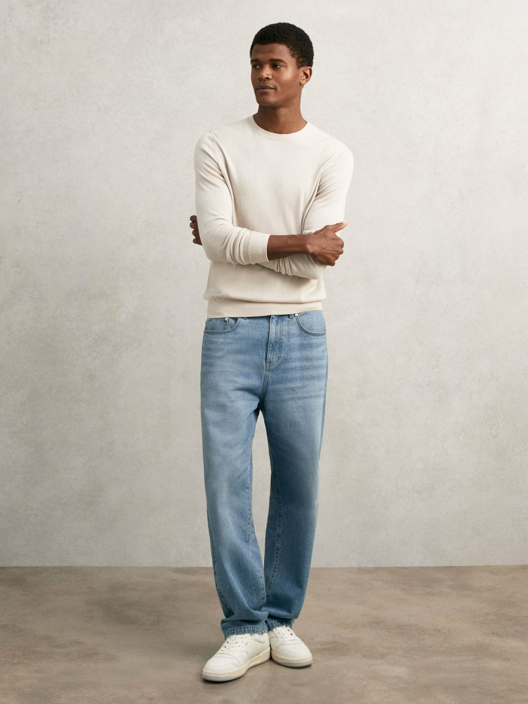Reiss Savings - Loose-Fit Jeans in Light Blue Wash