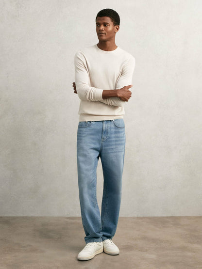 Reiss Savings - Loose-Fit Jeans in Light Blue Wash