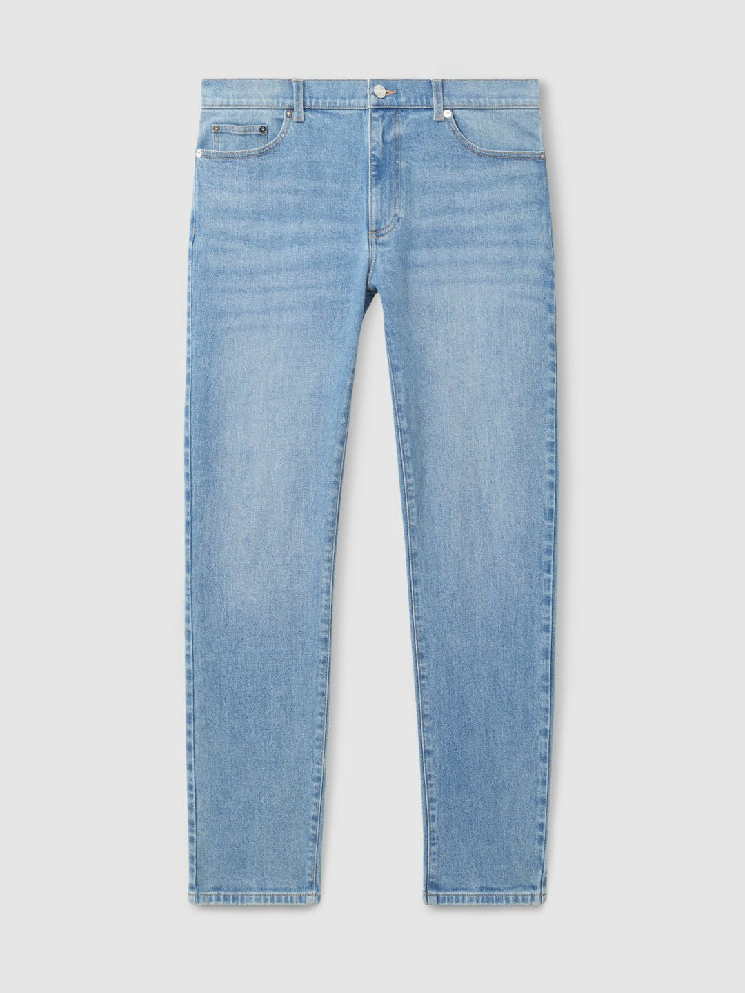 Reiss Featured - Cotton-Stretch Slim-Fit Jeans in Light Blue Wash