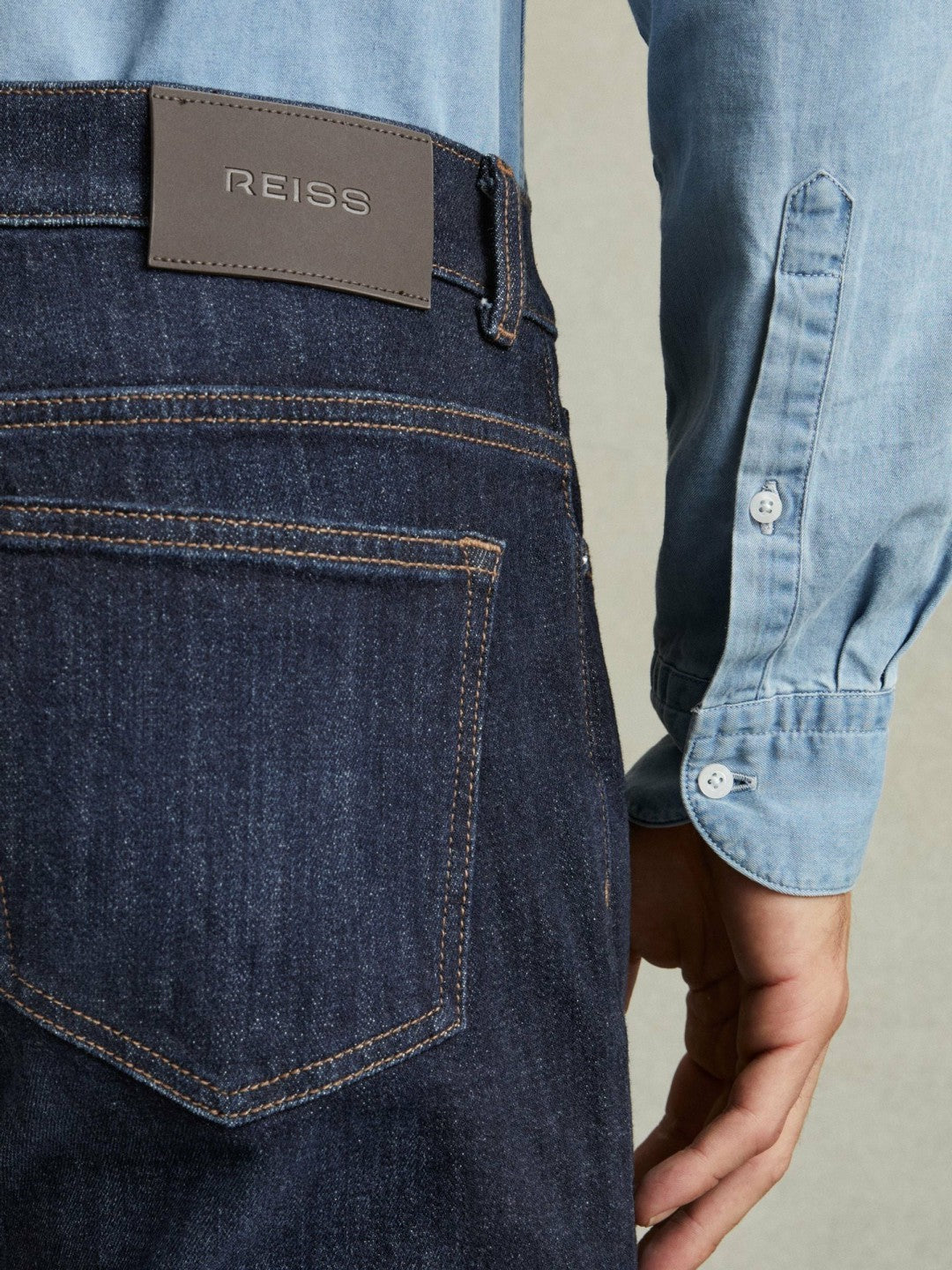 Reiss Best Seller - Cotton-Stretch Slim-Fit Jeans in Indigo Blue Wash