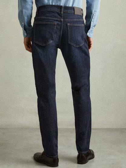 Reiss Best Seller - Cotton-Stretch Slim-Fit Jeans in Indigo Blue Wash