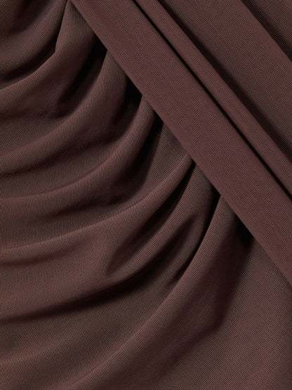 Reiss Sheer Ruched Maxi Dress in Taupe