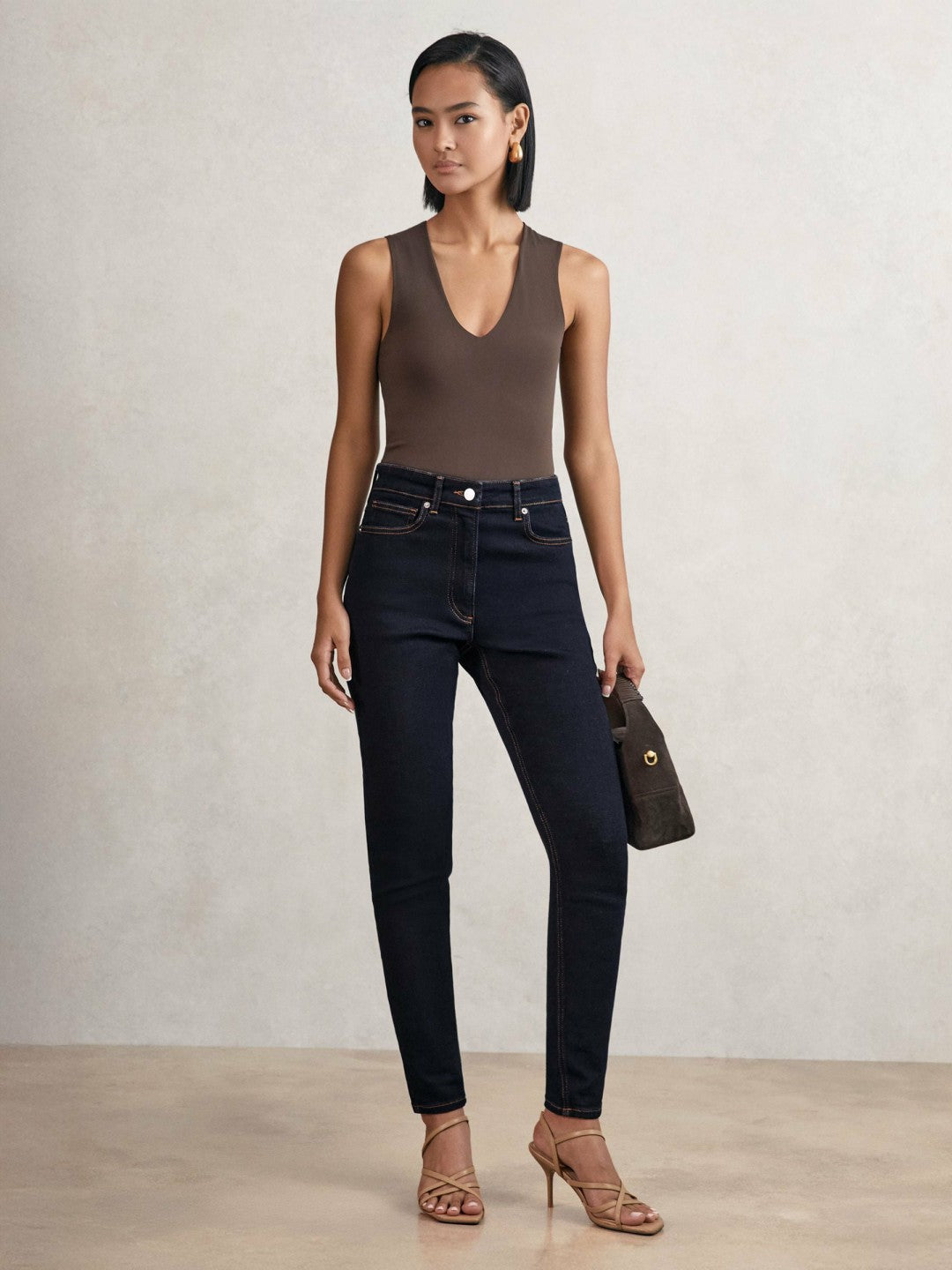 Reiss Petite Skinny Jeans in Dark Blue