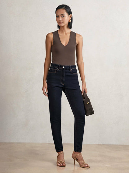Reiss Petite Skinny Jeans in Dark Blue