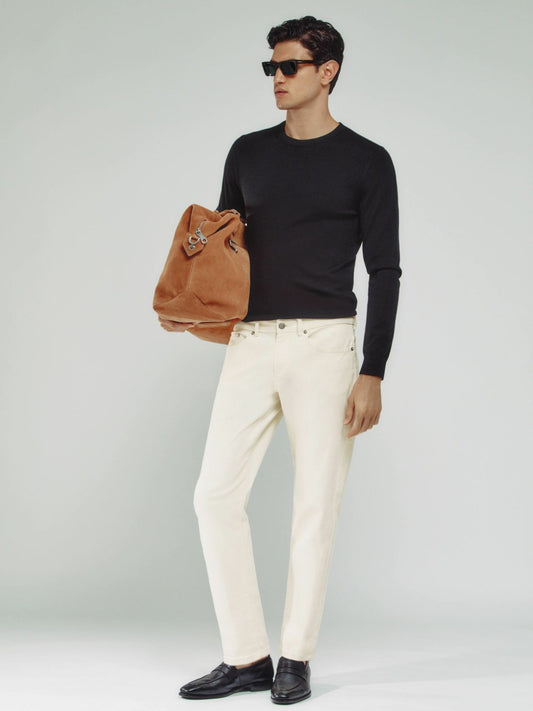 Reiss Value - Relaxed-Fit Cropped Jeans in White