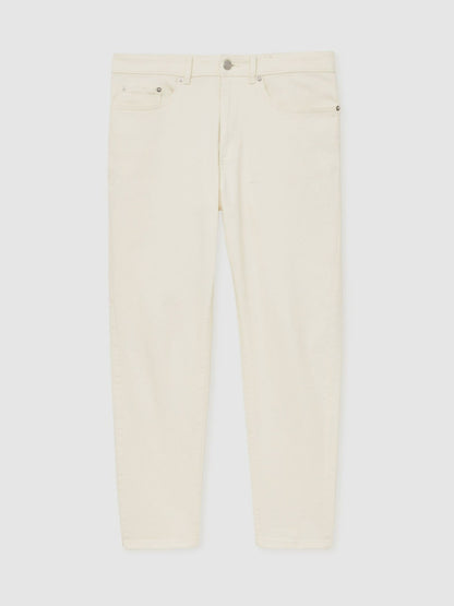 Reiss Value - Relaxed-Fit Cropped Jeans in White