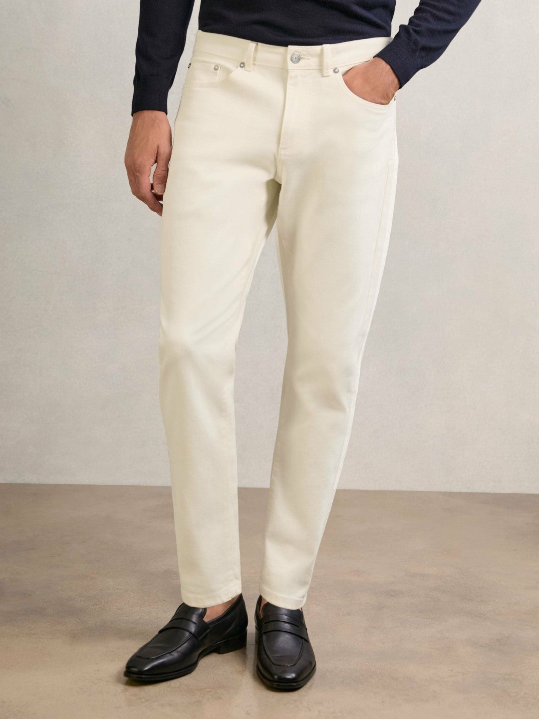 Reiss Value - Relaxed-Fit Cropped Jeans in White
