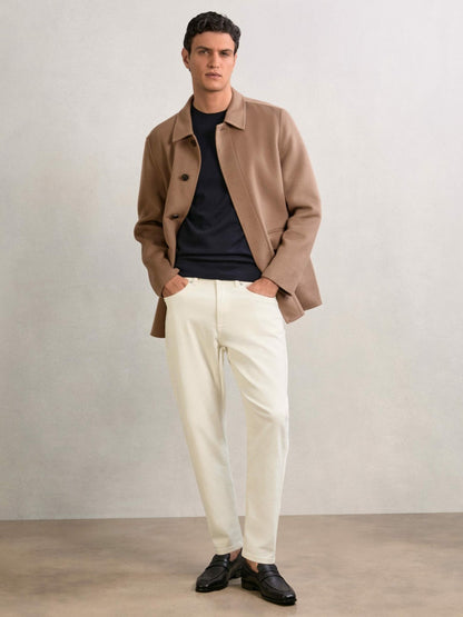 Reiss Value - Relaxed-Fit Cropped Jeans in White