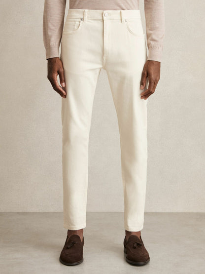 Reiss Value - Cotton-Stretch Slim-Fit Jeans in White